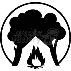 Campfire Silhouette Clipground Png Images Clipart