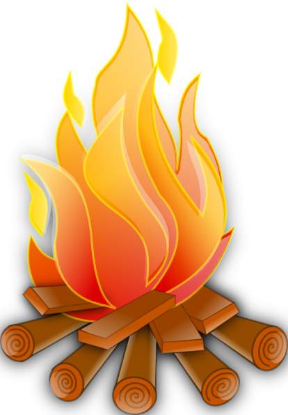 Campfire House Fire Pencil And In Color Clipart
