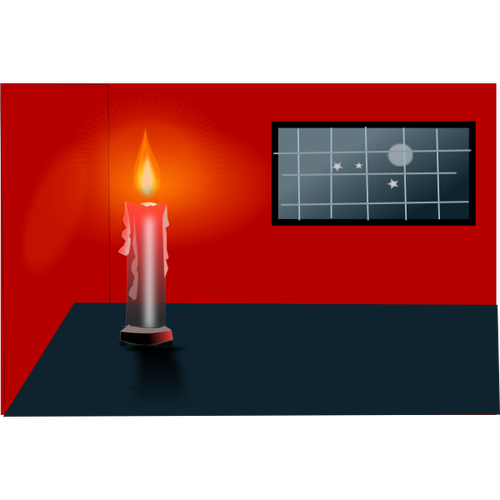 Candle On The Table Clipart
