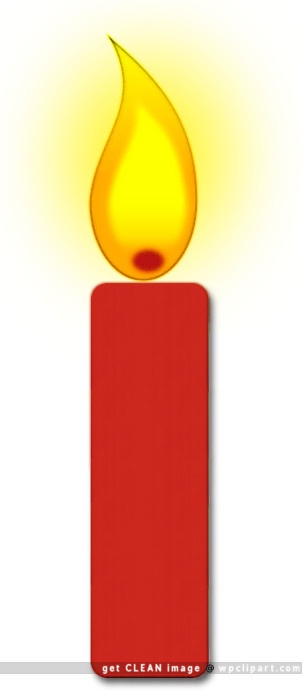 Candle Burning Candle Tall Public Domain Clipart