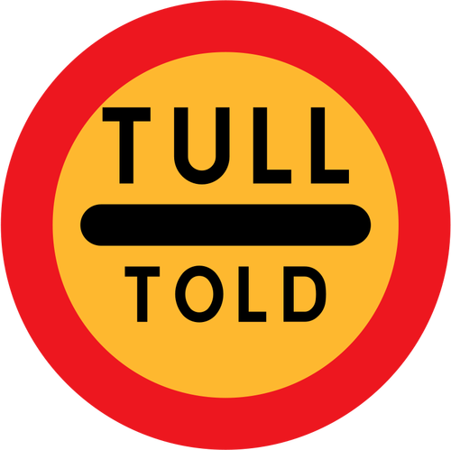 Tull Told Road Sign Clipart