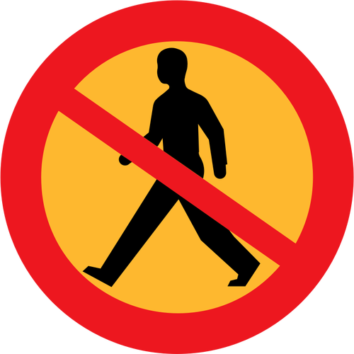 No Entry For People Sign Clipart