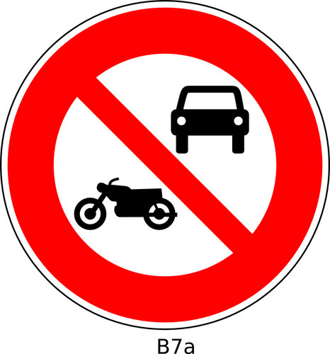 No Motorcycles And Cars Road Sign Clipart