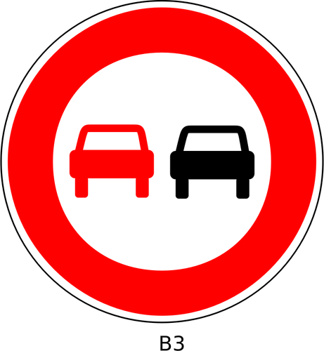 "No Overtaking" Traffic Sign Clipart
