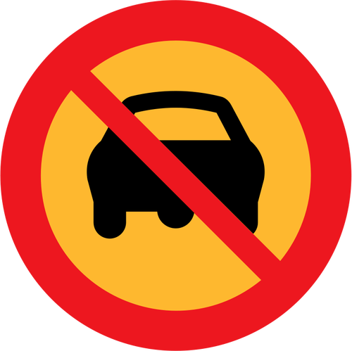 No Cars Road Sign Clipart