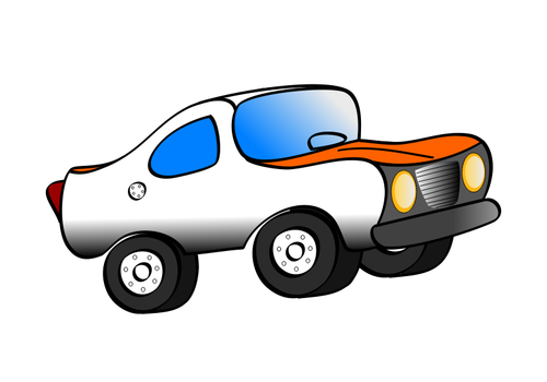 Side View Of Orange Car. Clipart