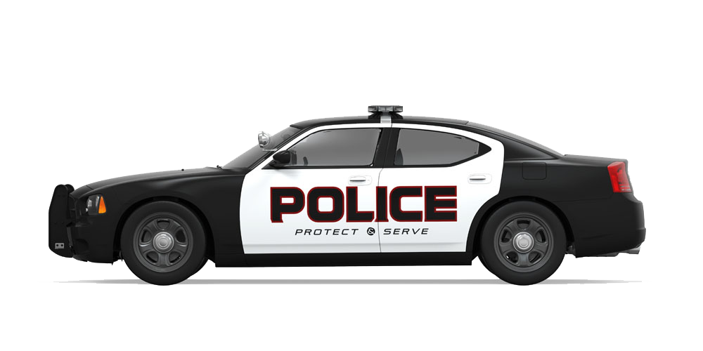 Dodge Police Car Black Officer Charger Side Clipart