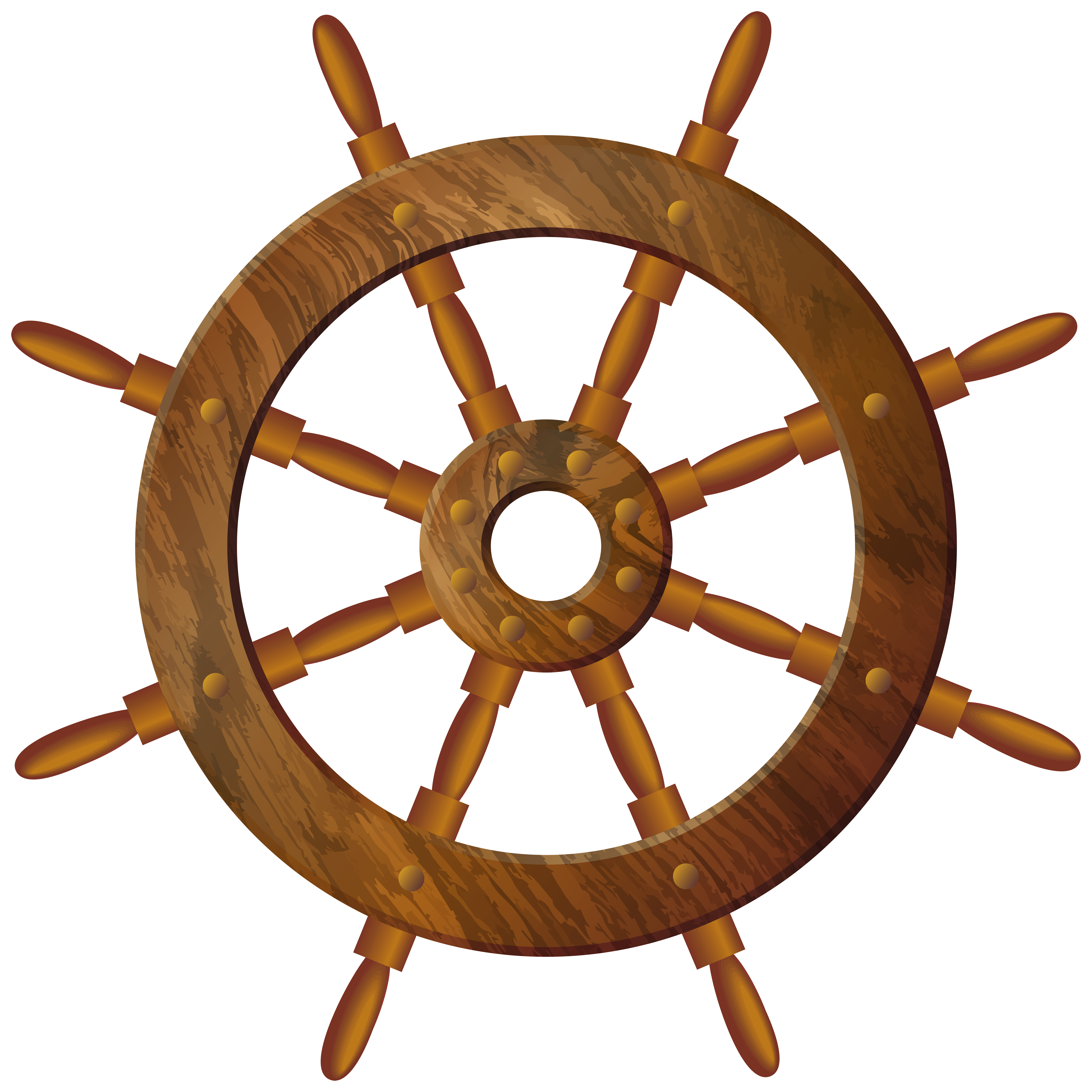 Wheel Wooden Ship'S Steering Transparent PNG File HD Clipart