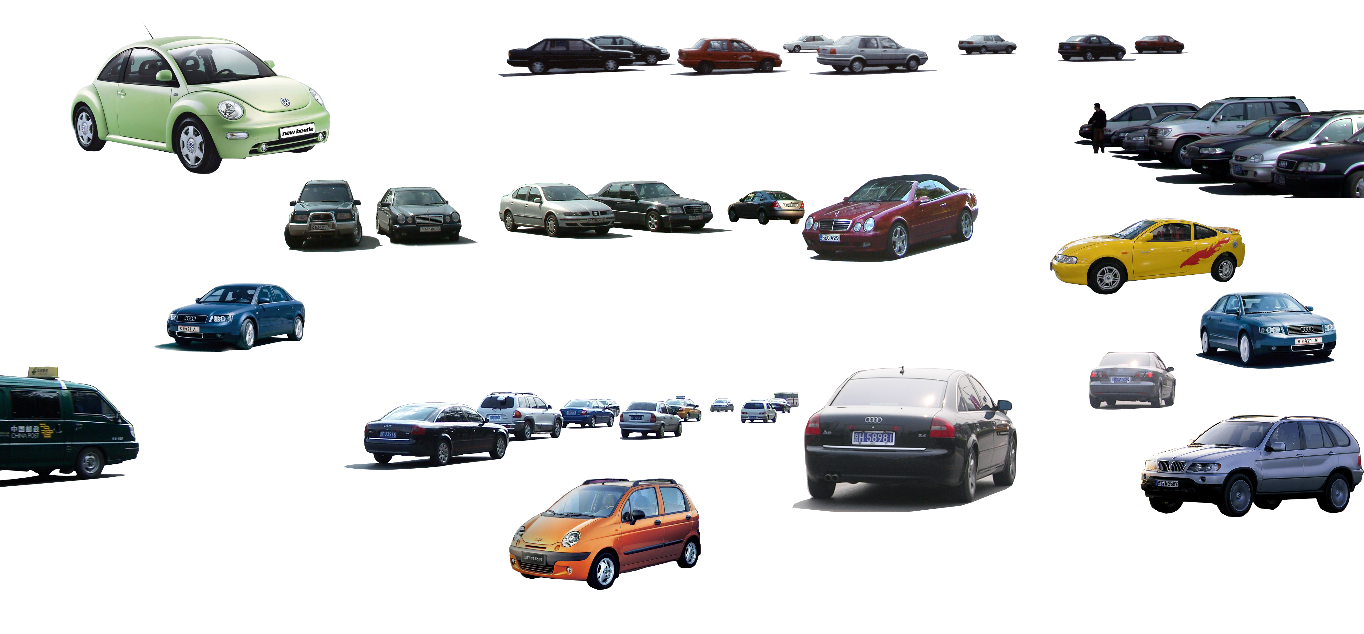 Compact Family Car Mid-Size Sports Floating Clipart