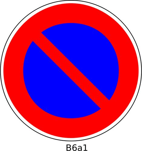 No Parking Round Traffic Roadsign Clipart
