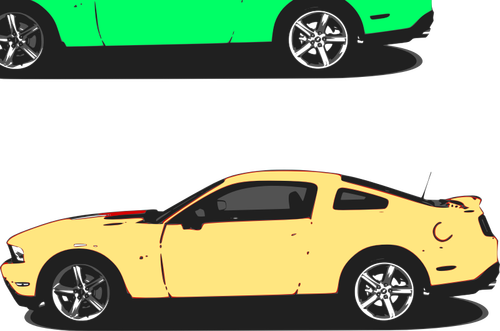 Of Yellow Mustang Clipart
