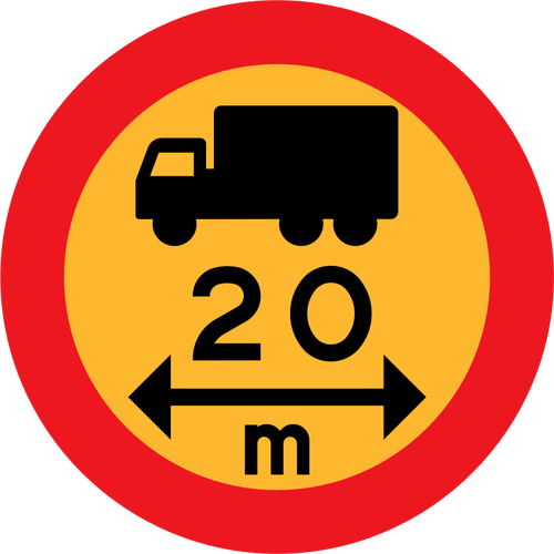 20M Vehicle Sign Clipart