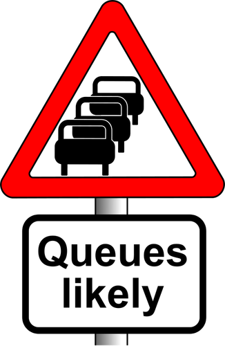 Queues Likely Road Sign Clipart