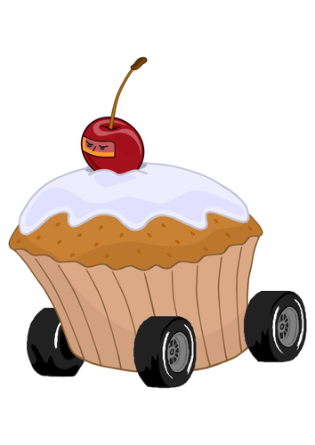 Muffin With Wheels Clipart