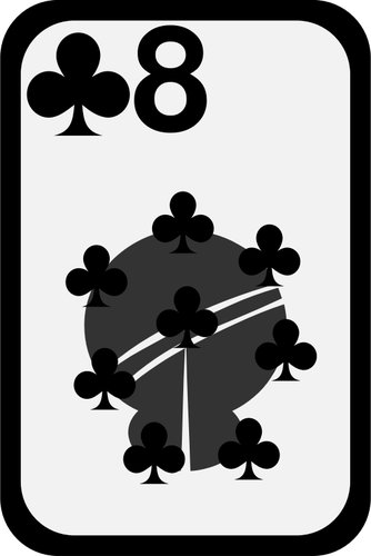 Eight Of Clubs Funky Playing Card Clipart