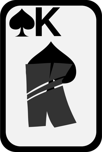 King Of Spades Funky Playing Card Clipart