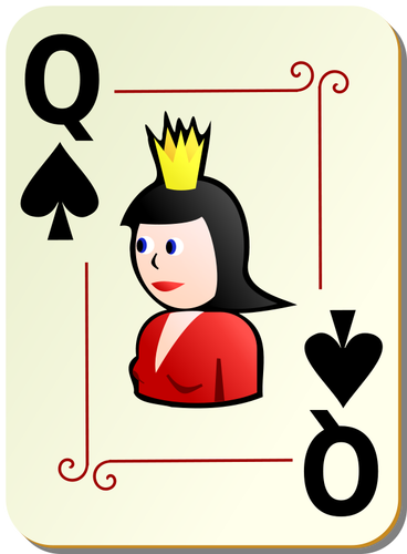 Queen Of Spades Playing Card Clipart