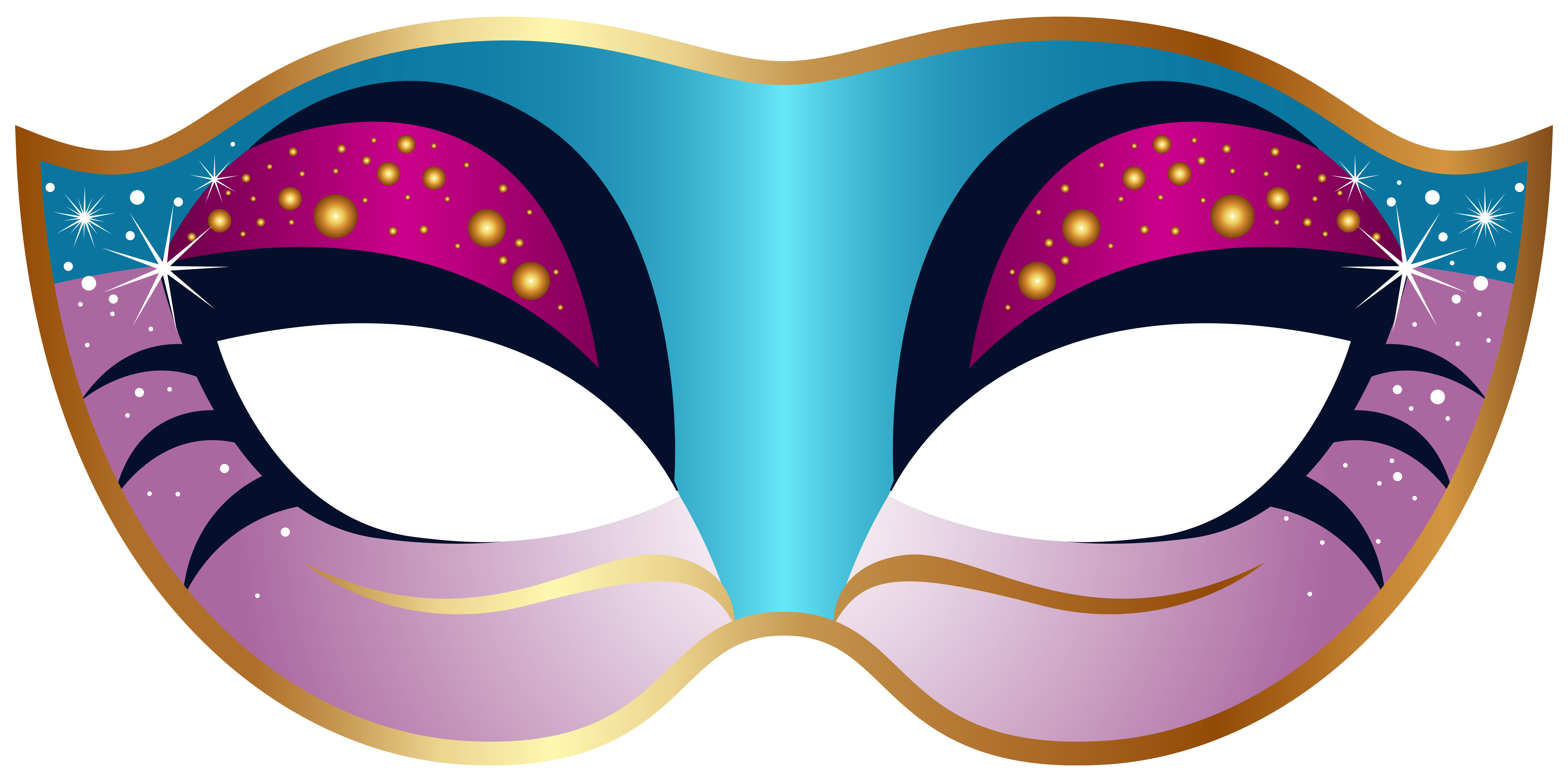 Blue And Pink Carnival Mask Image Clipart