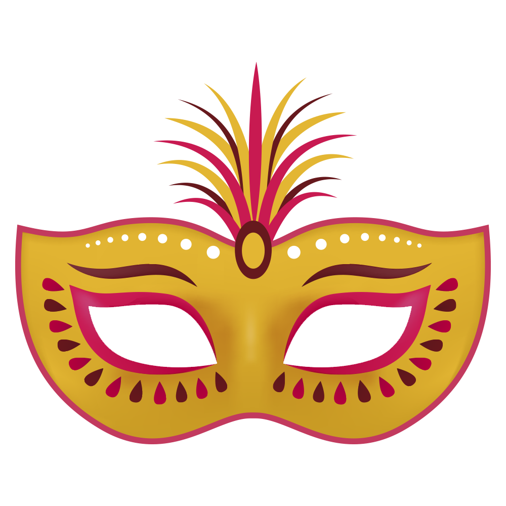 Mardi Orleans Carnival Gras Mask Brazilian In Clipart