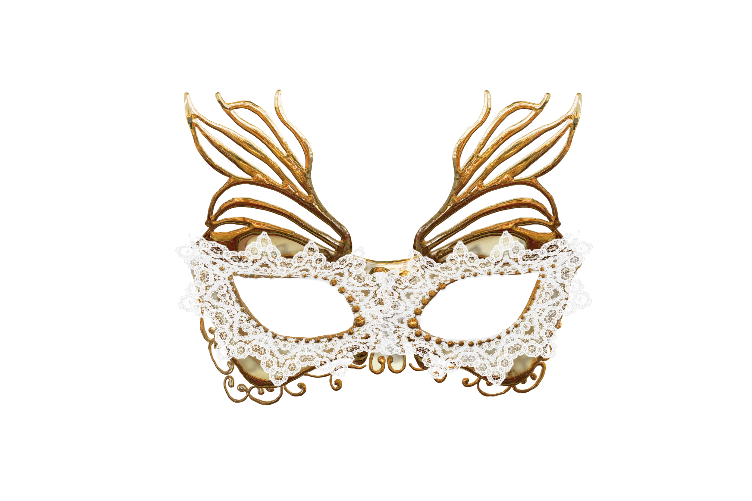 Beautiful Ball Carnival Masquerade Domino Mask Orange Clipart