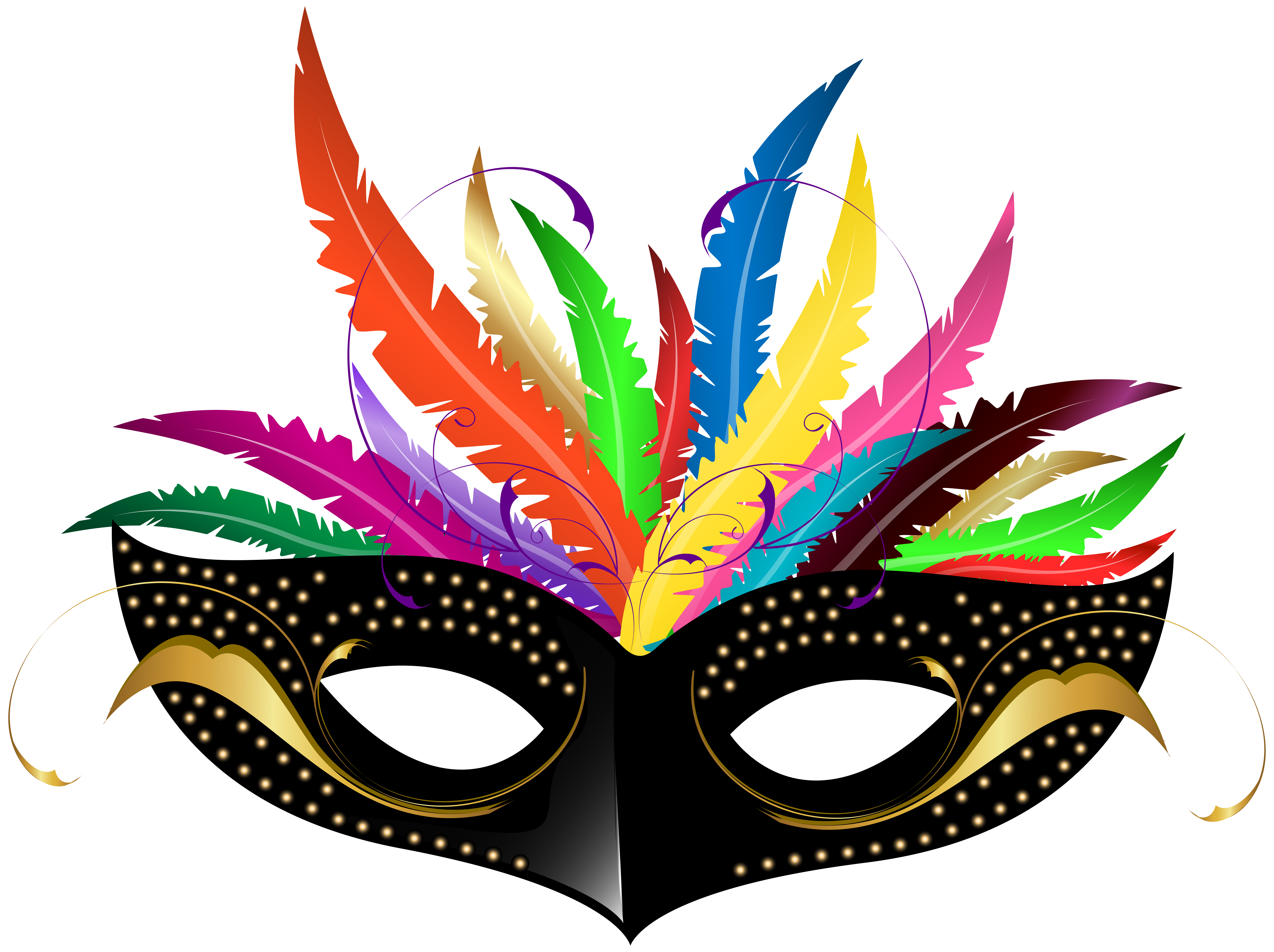 Mardi Orleans Carnival Masquerade Gras Mask In Clipart