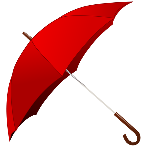 Open Red Umbrella Clipart