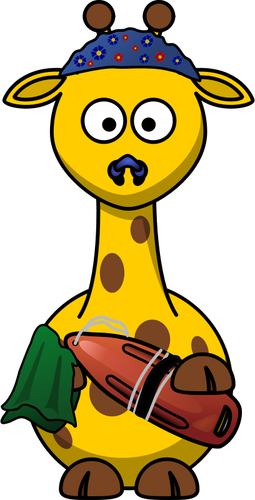 Of Swimmer Giraffe Clipart