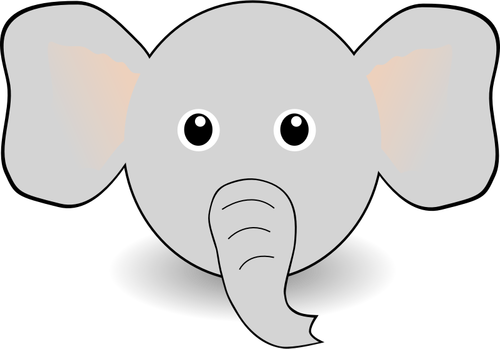 Of Funny Elephant'S Head Clipart