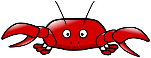 Red Crab Cartoon Style Clipart