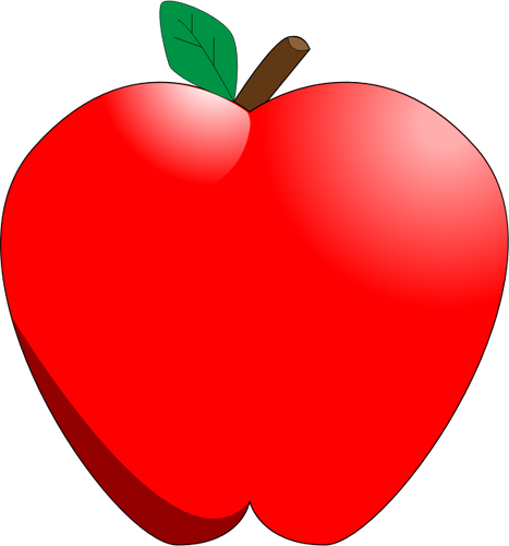 Cartoon Red Apple Clipart