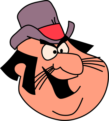 Of Older Chunky Face Cartoon Character Clipart