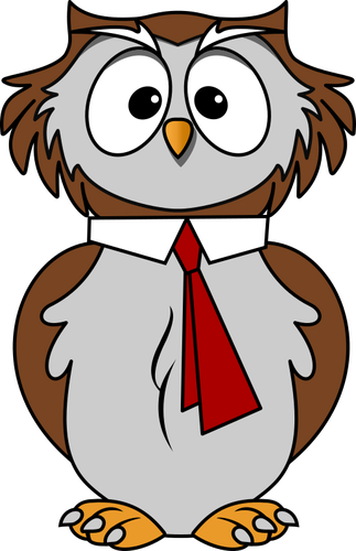 Owl Wearing A Tie Clipart