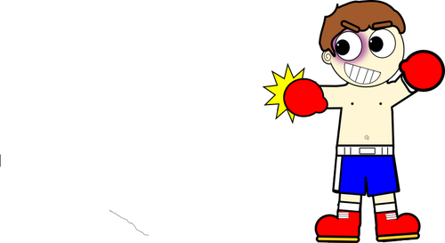 Cartoon Boxer Man Clipart