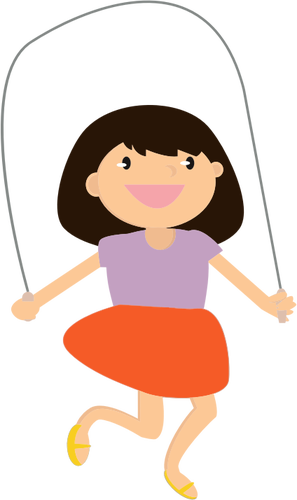 Girl Jumping Rope Clipart