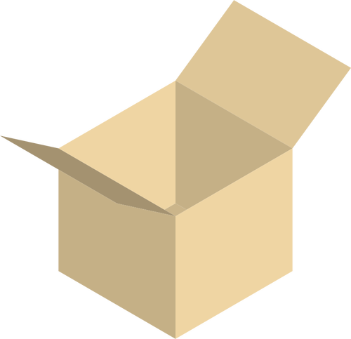 Of Yellow Packaging Box Wide Open Clipart