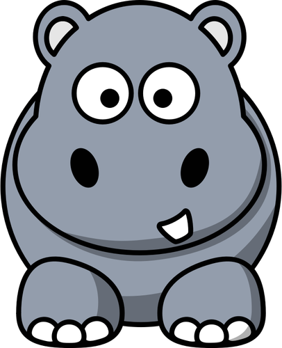 Of Happy Cartoon Hippo Clipart