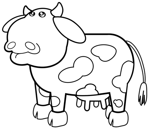 Cow Cartoon Drawing Clipart