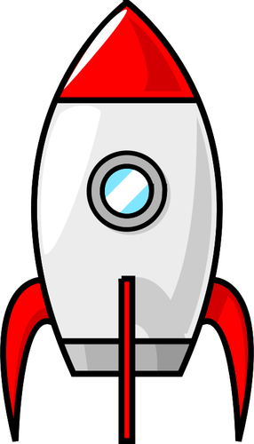 Cartoon Moon Rocket Clipart
