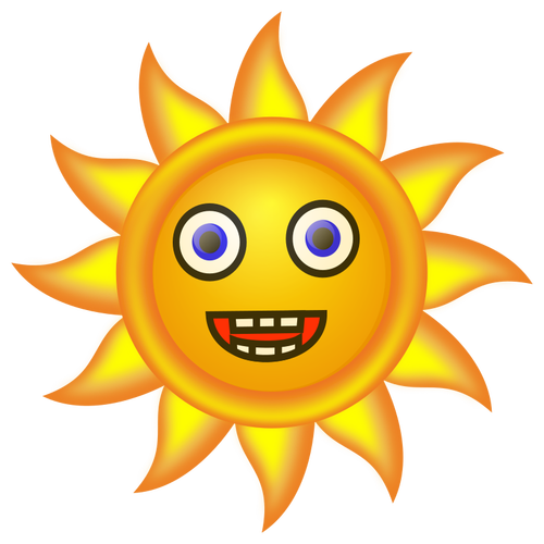 Crazy Happy Sun Clipart