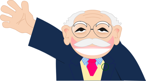 Of Cartoon Old Man Character Clipart