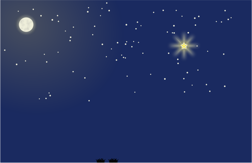 Of Skies With Shiny Star Clipart