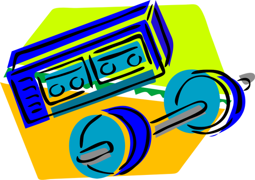 Cartoon Of Weight Stereo System Clipart