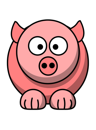 Pig Cartoon Style Clipart