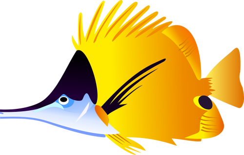 Black And Yellow Fish Clipart