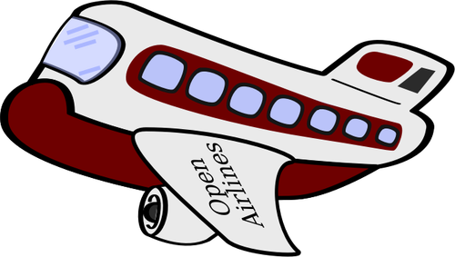 Cartoon Of An Airplane Clipart