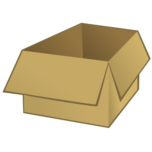 Of A Brown Box Clipart