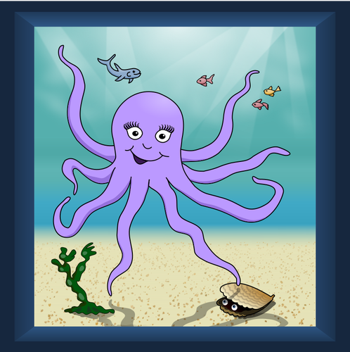 Purple Octopus Clipart