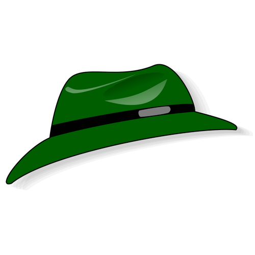Green Fedora Hat Clipart