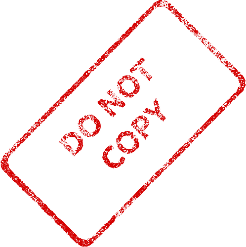 Red "Do Not Copy" Stamp Clipart
