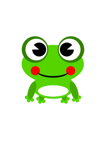 Of Bright Green Happy Frog Clipart